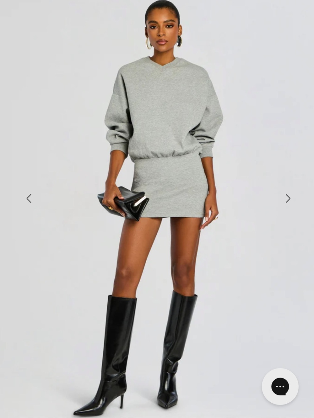 Seroya Dionne Dress in Heathered Grey Size XS